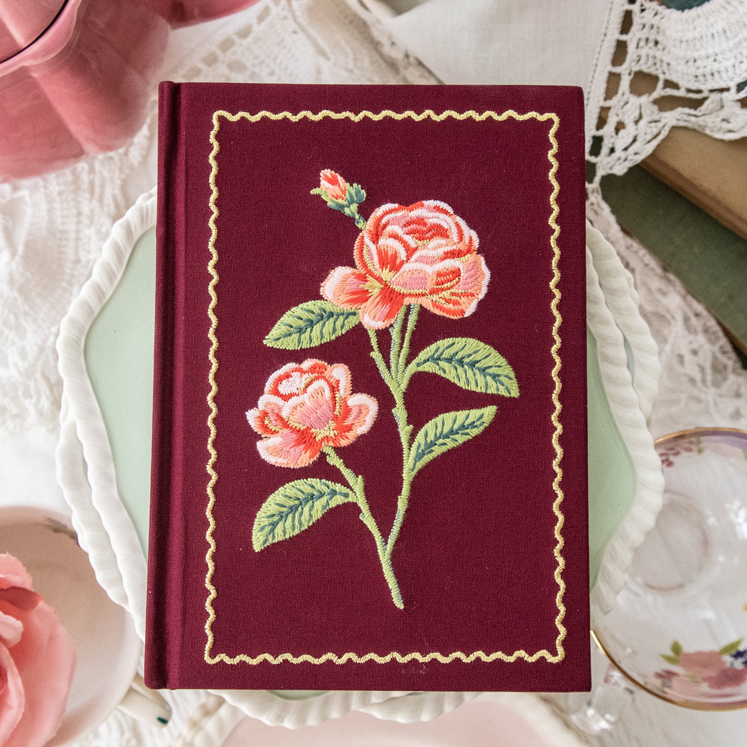 Roses Embroidered Journal