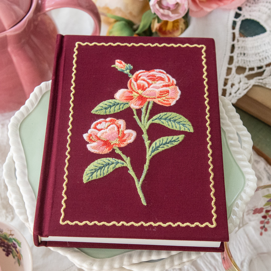 Roses Embroidered Journal