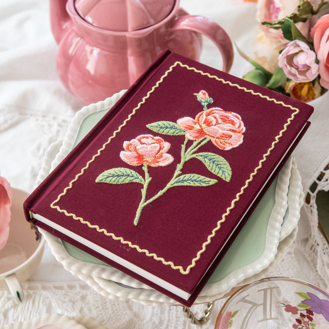 Roses Embroidered Journal
