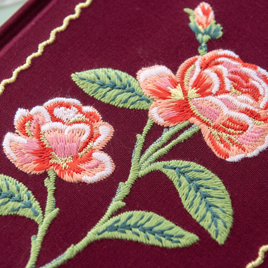 Roses Embroidered Journal