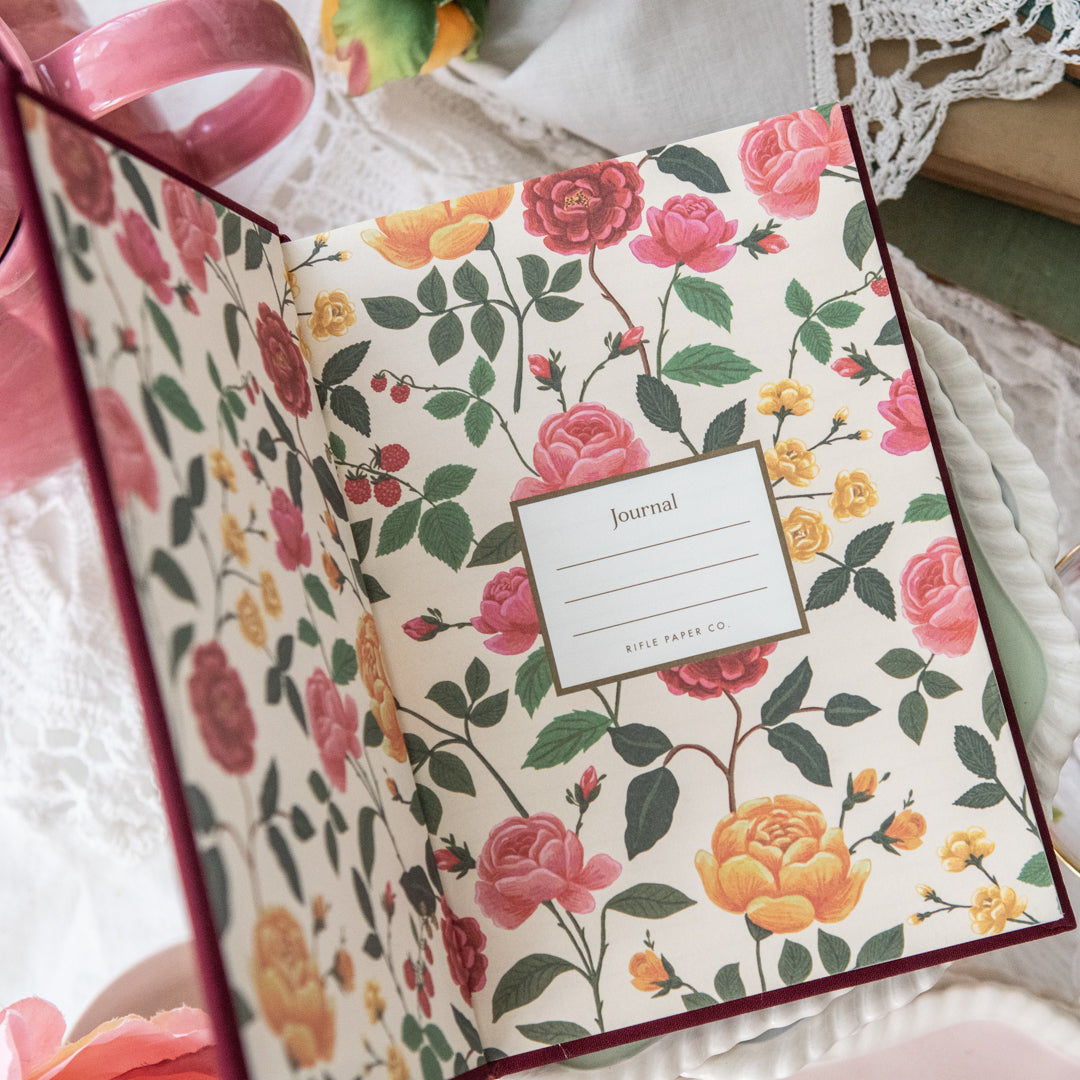 Roses Embroidered Journal