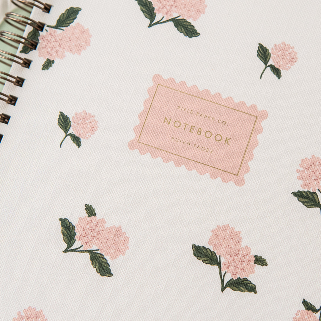 Pink Hydrangea Spiral Notebook
