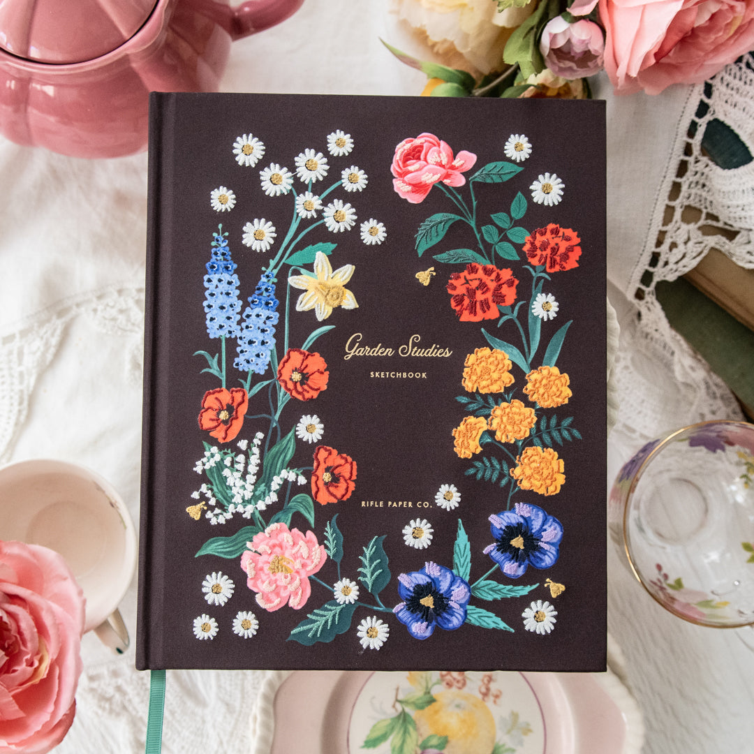 Garden Study Embroidered Sketchbook