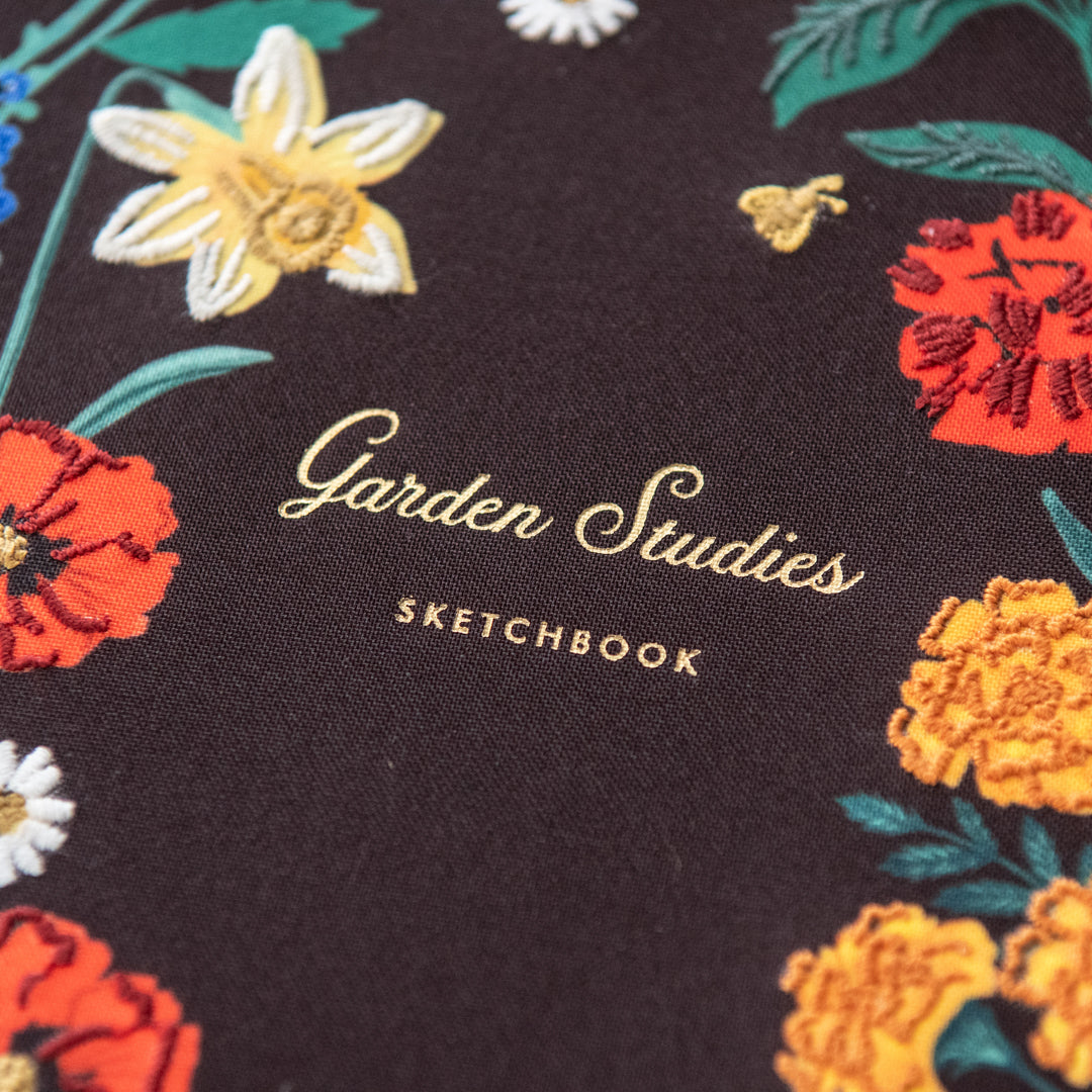 Garden Study Embroidered Sketchbook