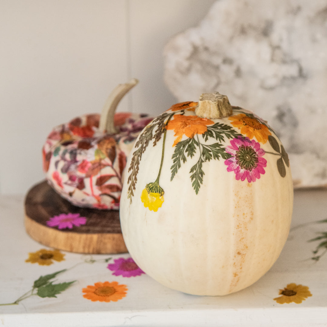 Decorative Floral & Paper Napkin Pumpkins