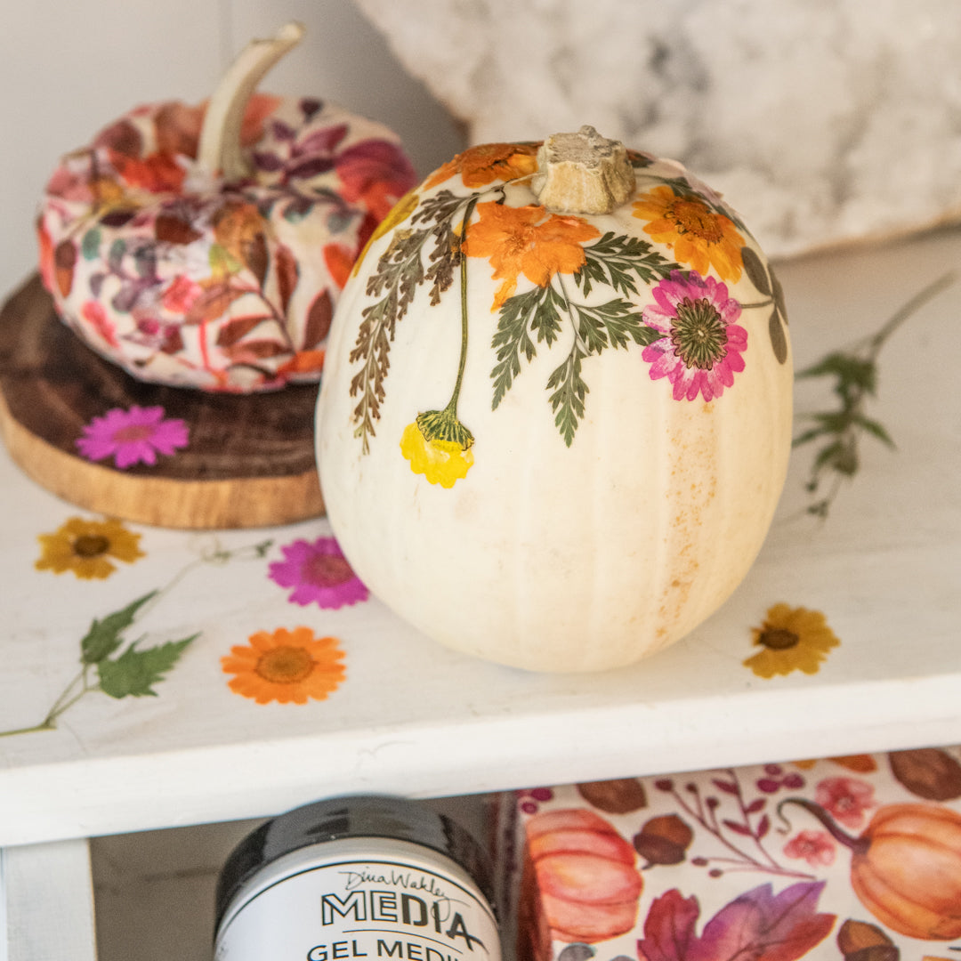 Decorative Floral & Paper Napkin Pumpkins