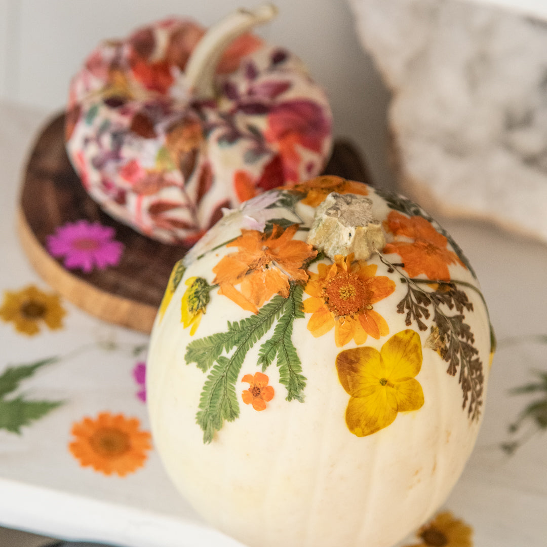 Decorative Floral & Paper Napkin Pumpkins