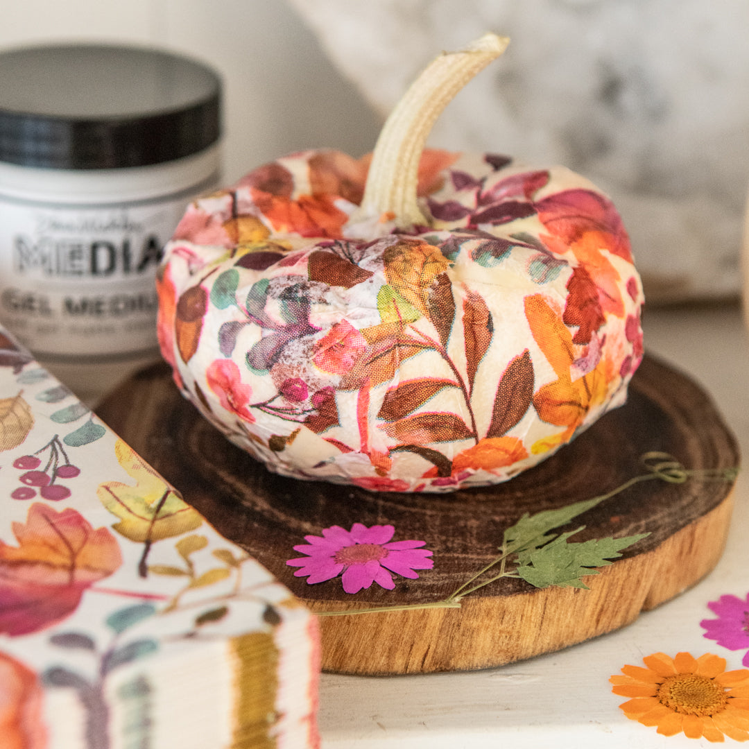 Decorative Floral & Paper Napkin Pumpkins