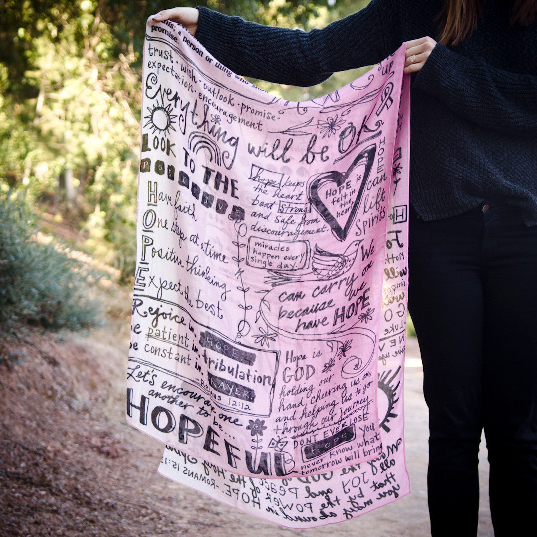 Pink Ombre Hope Scarf