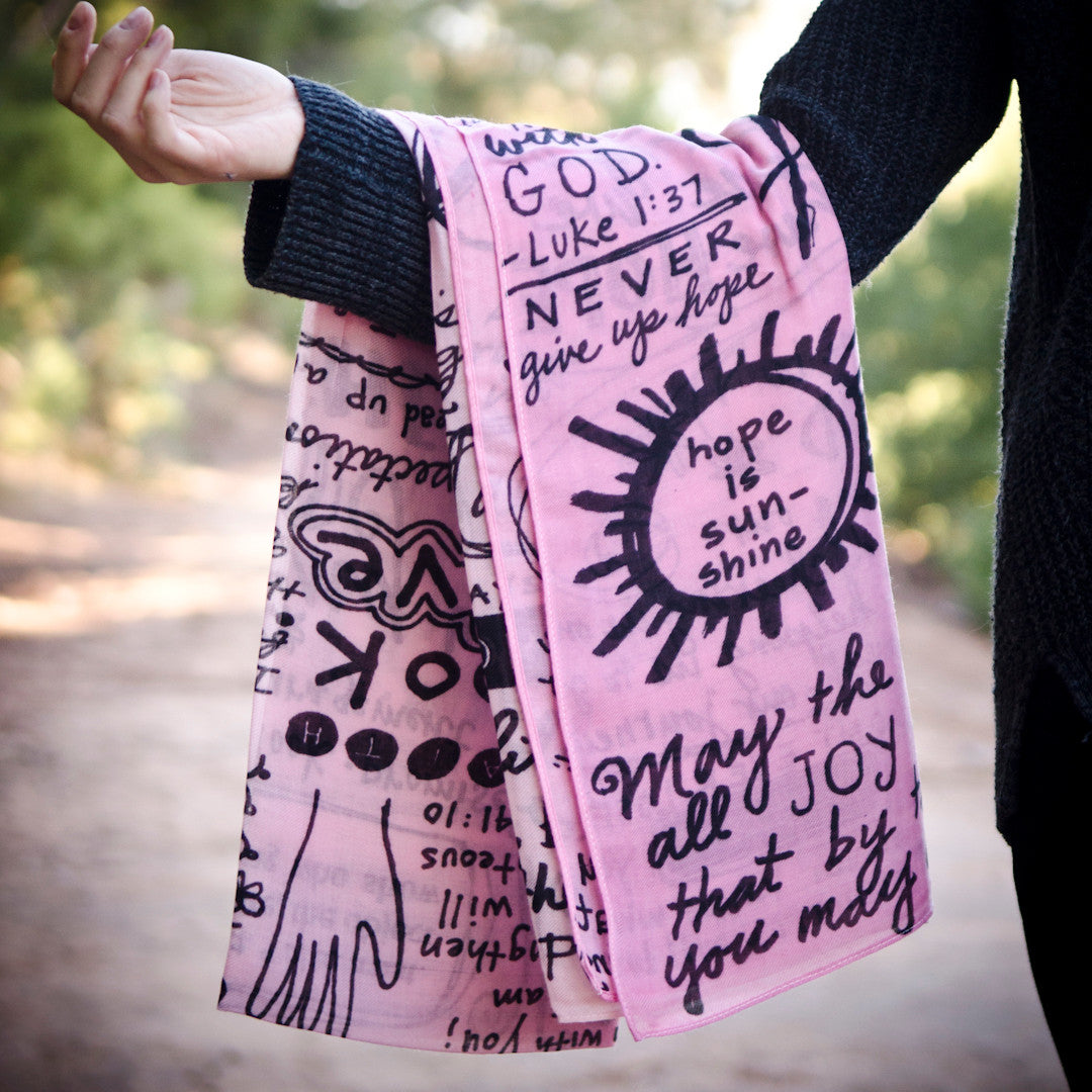 Pink Ombre Hope Scarf