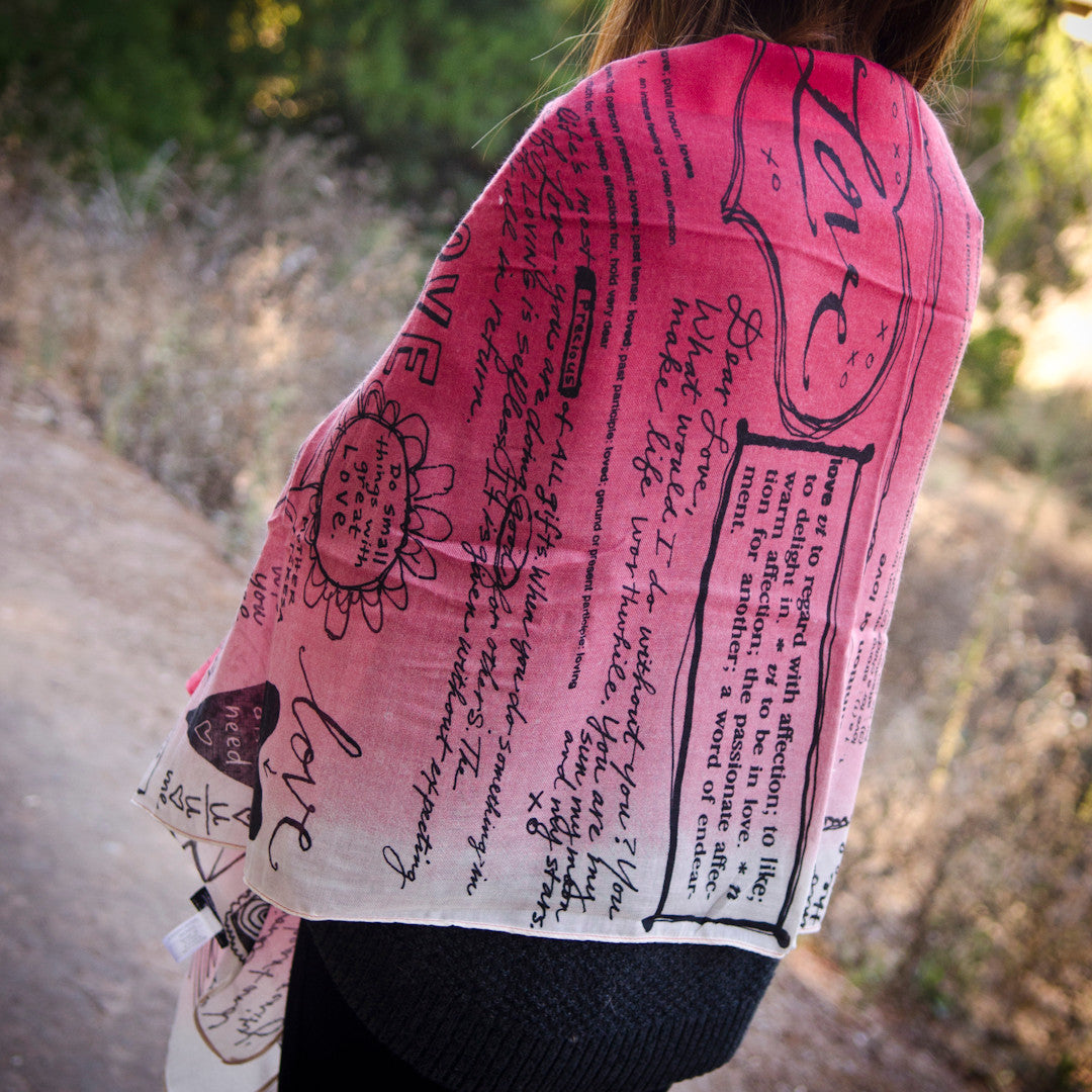 Red Ombre Love Scarf