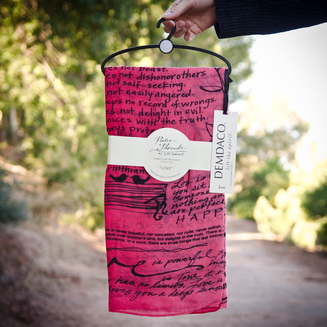 Red Ombre Love Scarf