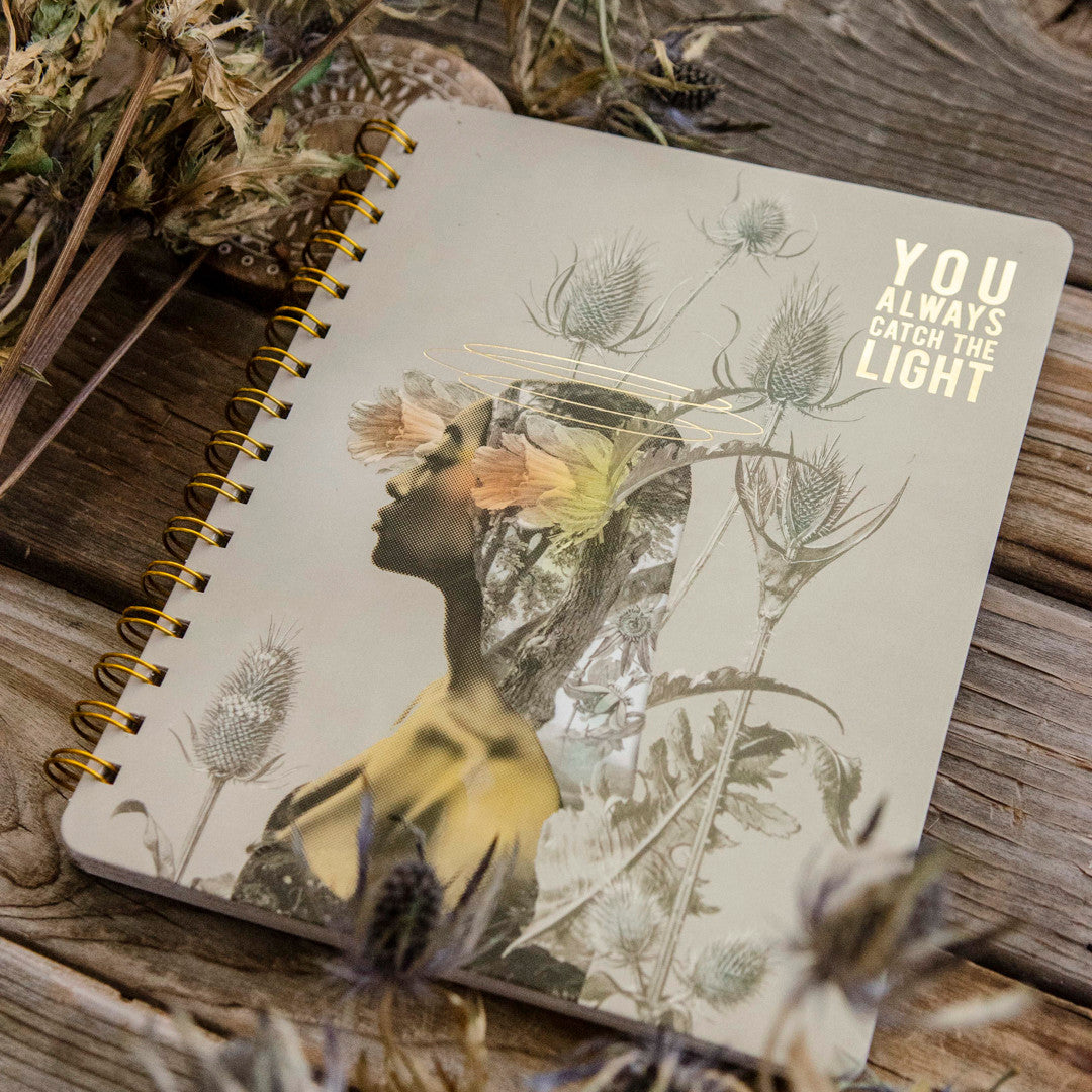 You Always Catch the Light Spiral Notebook by Papaya Art