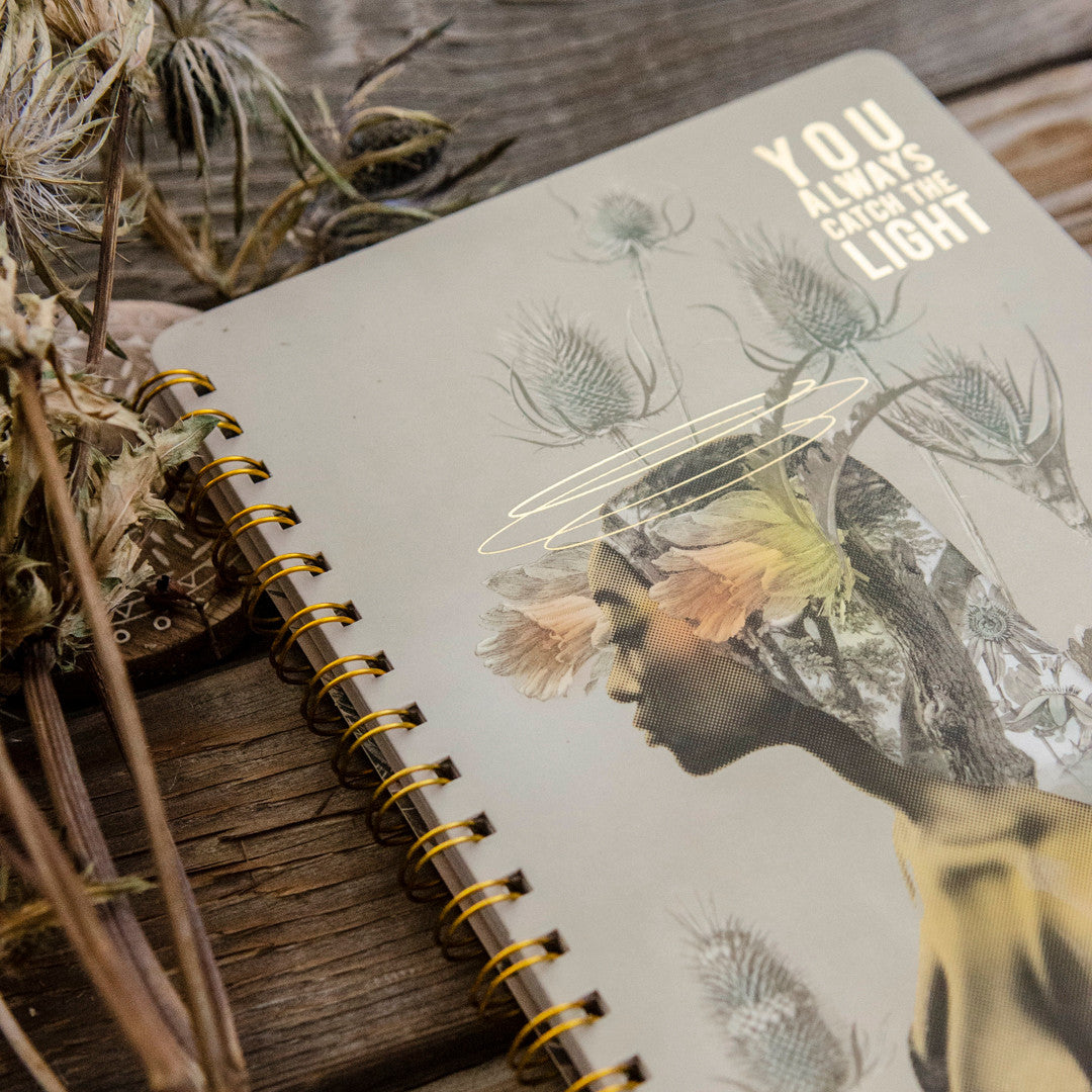 You Always Catch the Light Spiral Notebook by Papaya Art