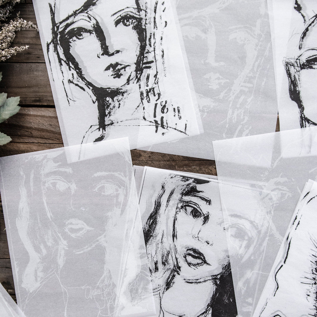 Dina Wakley Media Collage Paper Faces