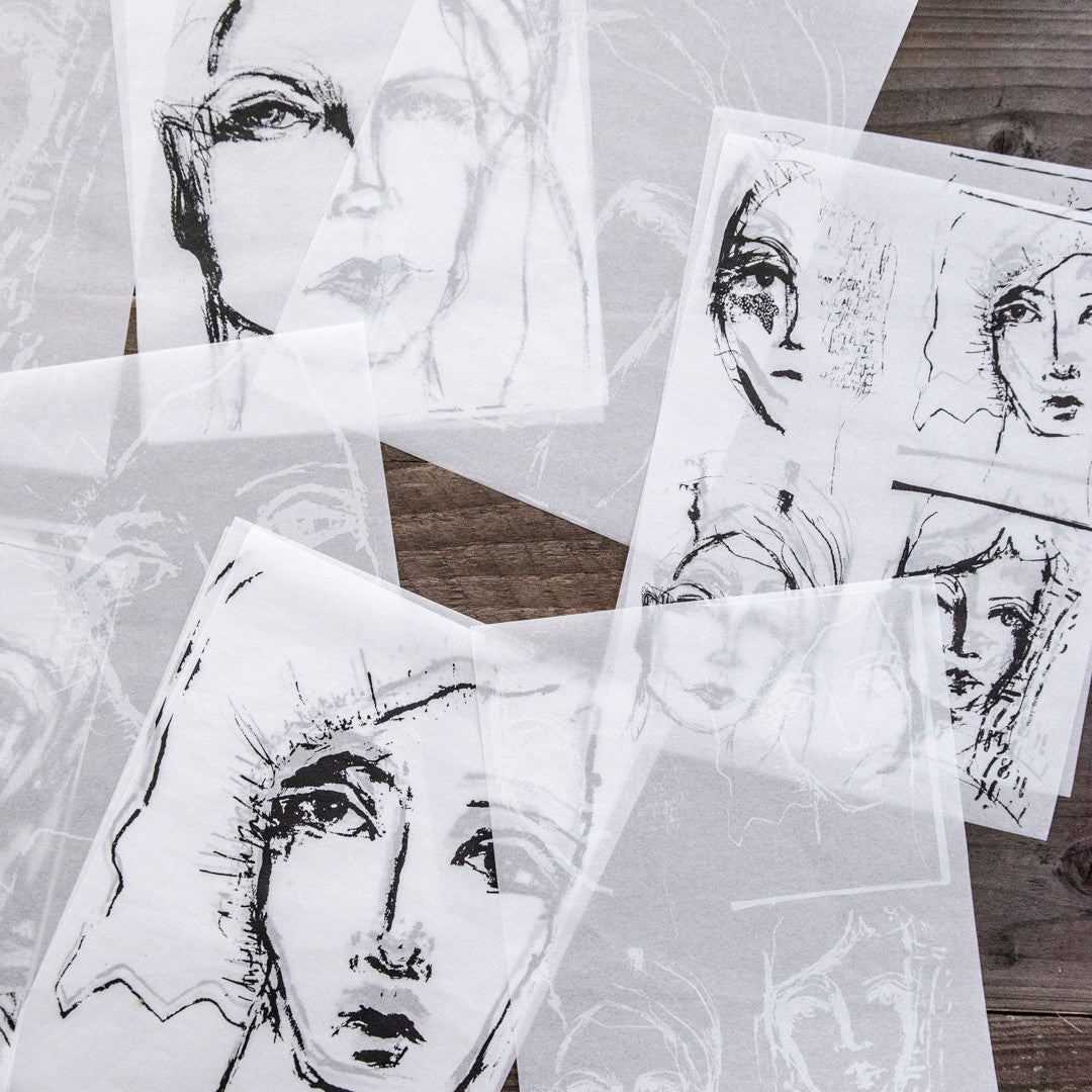 Dina Wakley Media Collage Paper Faces