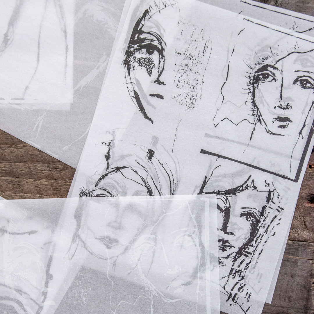Dina Wakley Media Collage Paper Faces