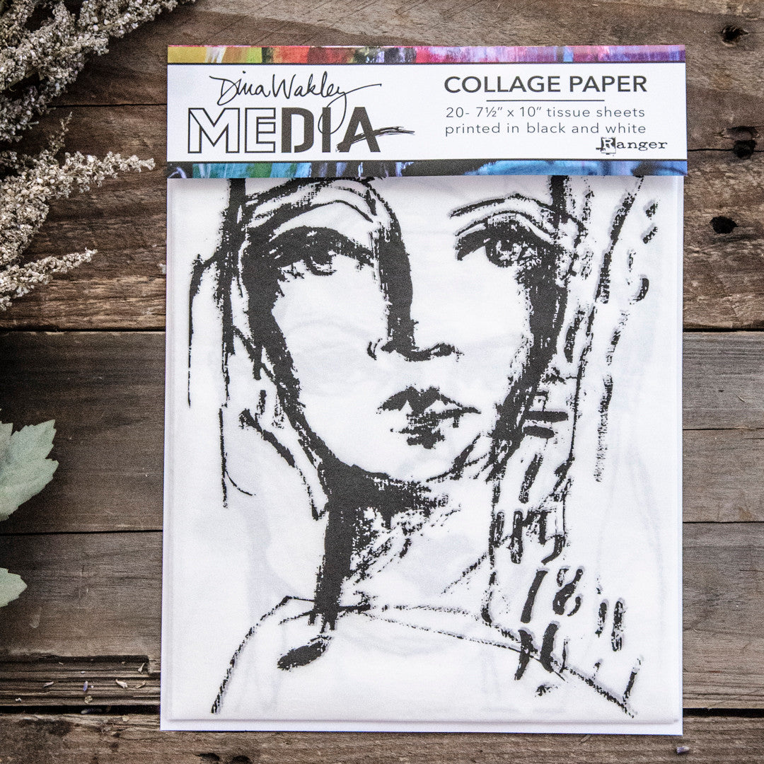 Dina Wakley Media Collage Paper Faces
