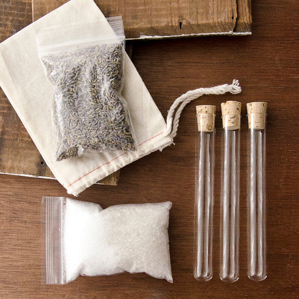 Lavender Bath Salts Vials DIY Kit