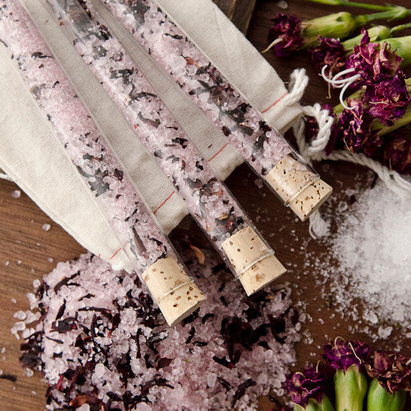 Hibiscus Bath Salts Vials DIY Kit