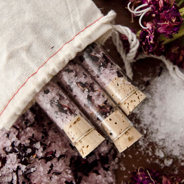 Hibiscus Bath Salts Vials DIY Kit