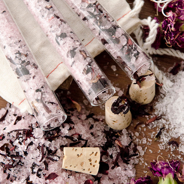 Hibiscus Bath Salts Vials DIY Kit