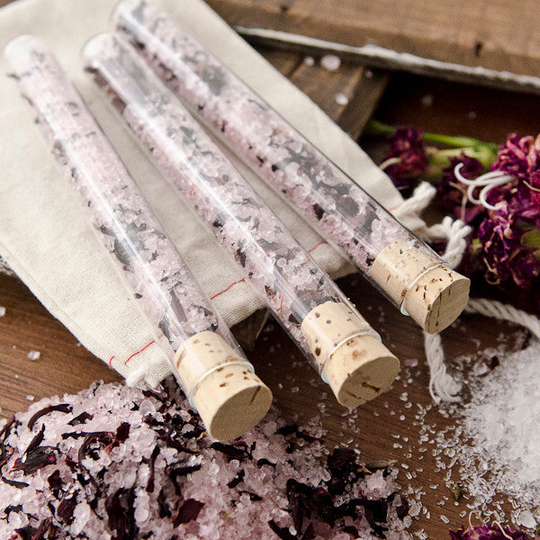 Hibiscus Bath Salts Vials DIY Kit