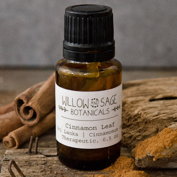 Cinnamon Leaf Essential Oil by Willow and Sage Botanicals, 0.5 oz.