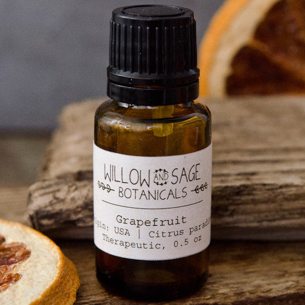 Grapefruit Essential Oil by Willow and Sage Botanicals, 0.5 oz.