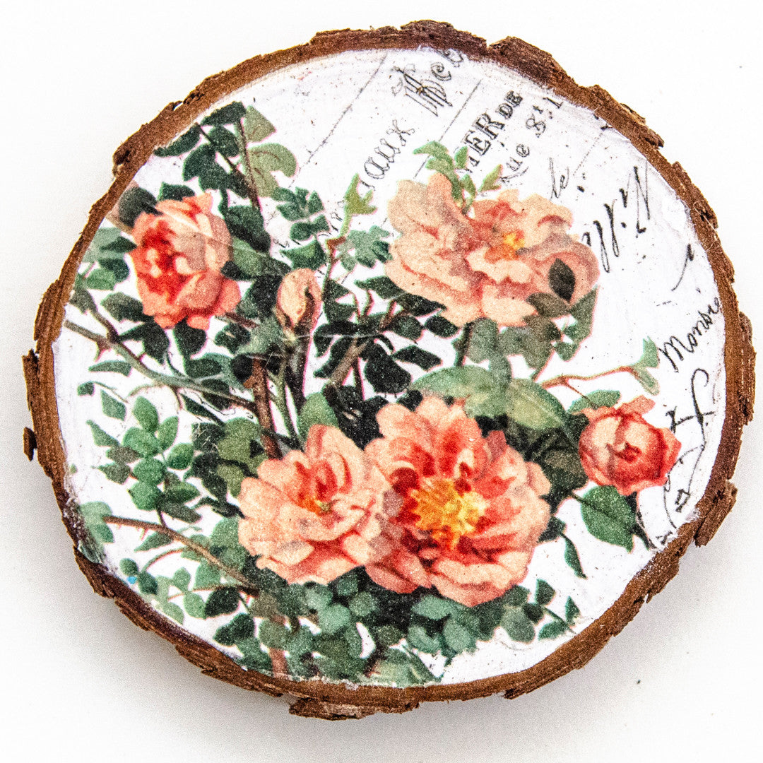 DIY Collage Paper Coasters Made From Wood Scraps