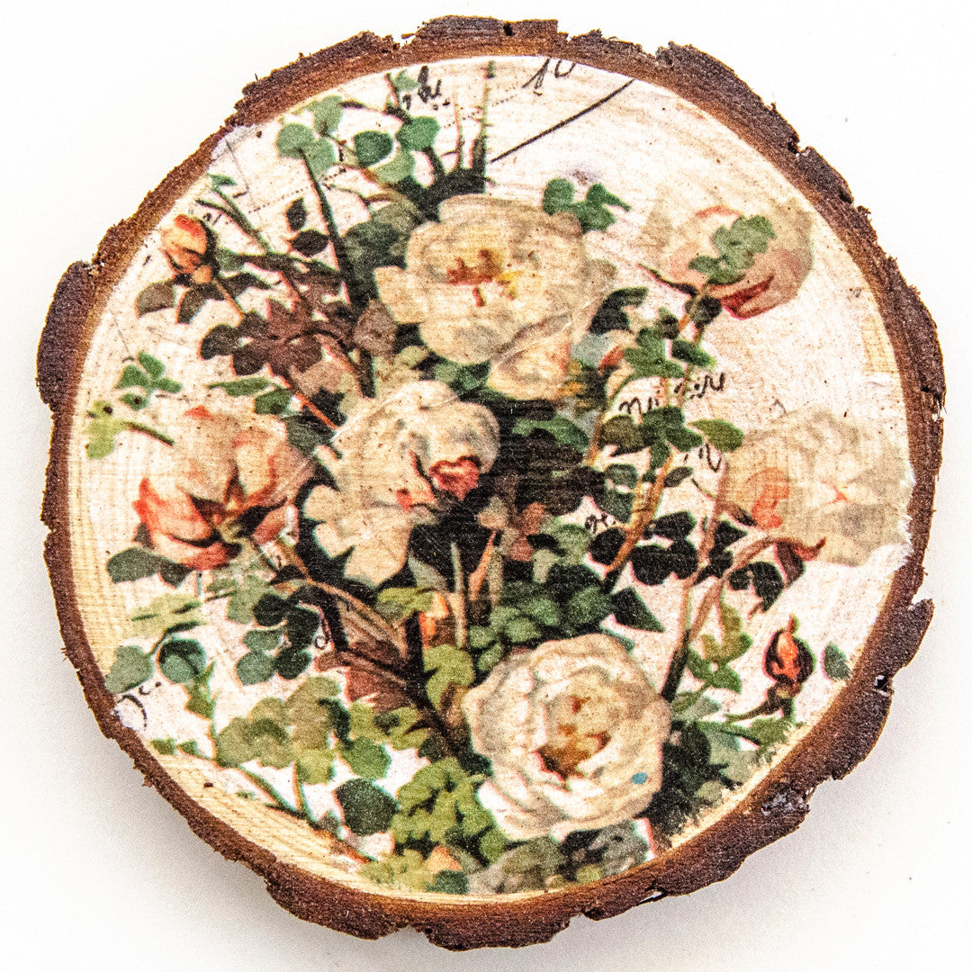DIY Collage Paper Coasters Made From Wood Scraps