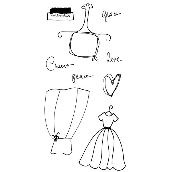 c h e e r s  f o r  l o v e Clearly Impressed Stamp Set by Jenny Doh