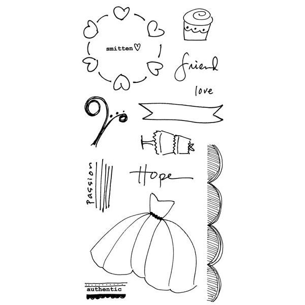 s m i t t e n  f o r  h o p e Clearly Impressed Stamp Set by Jenny Doh