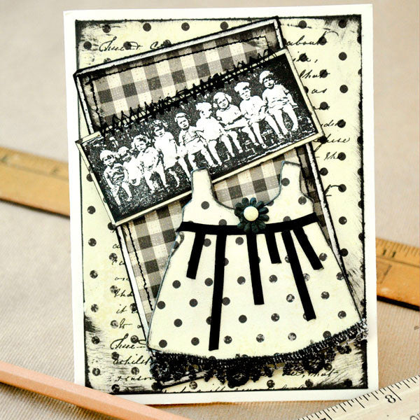 With One Stamp (Vintage Children) Project by Lori Brofsky & Clarissa Romano