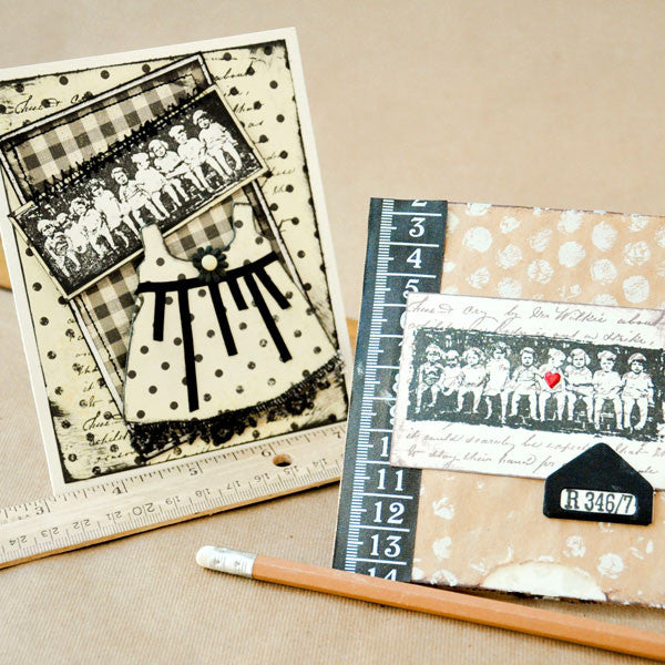 With One Stamp (Vintage Children) Project by Lori Brofsky & Clarissa Romano