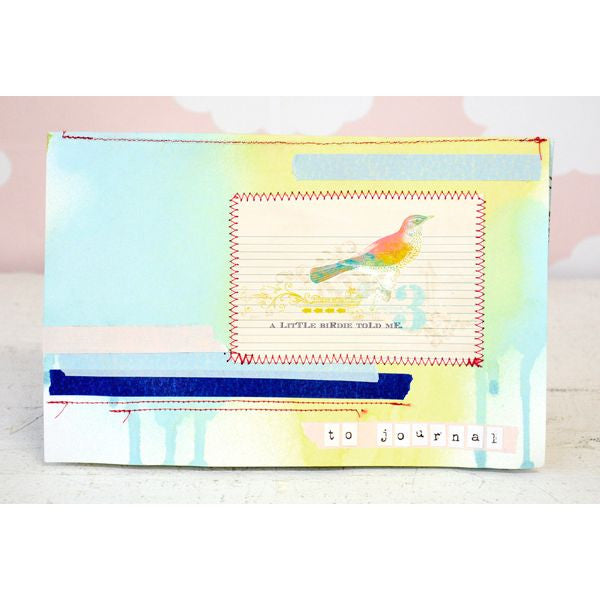 Spritzed and Stitched Journal Book Project