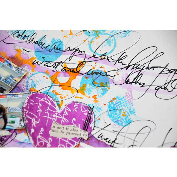 Artistic Scrapbooking with Cling Mount Stamps Project by Dina Wakley