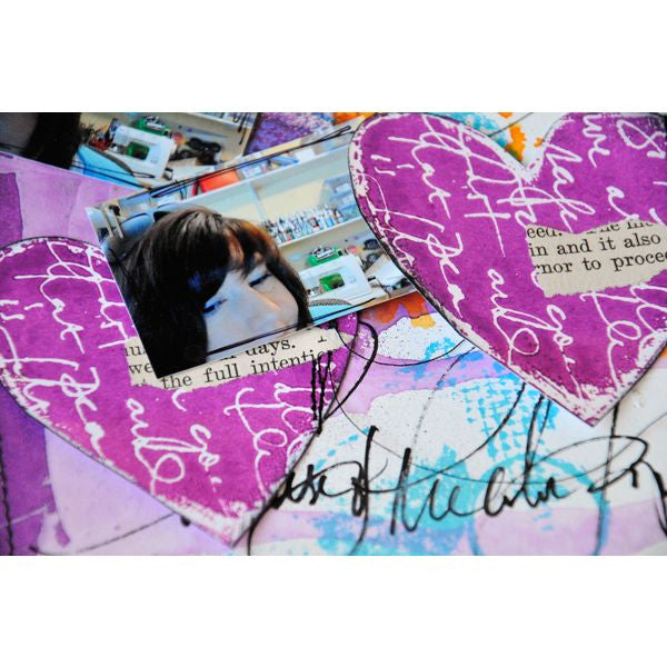 Artistic Scrapbooking with Cling Mount Stamps Project by Dina Wakley