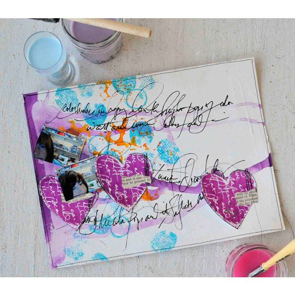 Artistic Scrapbooking with Cling Mount Stamps Project by Dina Wakley
