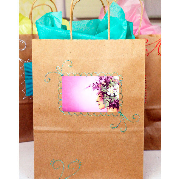 Glittered Gift Bags Project