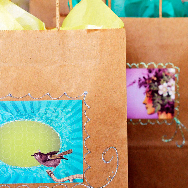 Glittered Gift Bags Project
