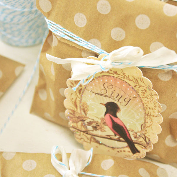 Birds and Blooms Kraft Bags Project