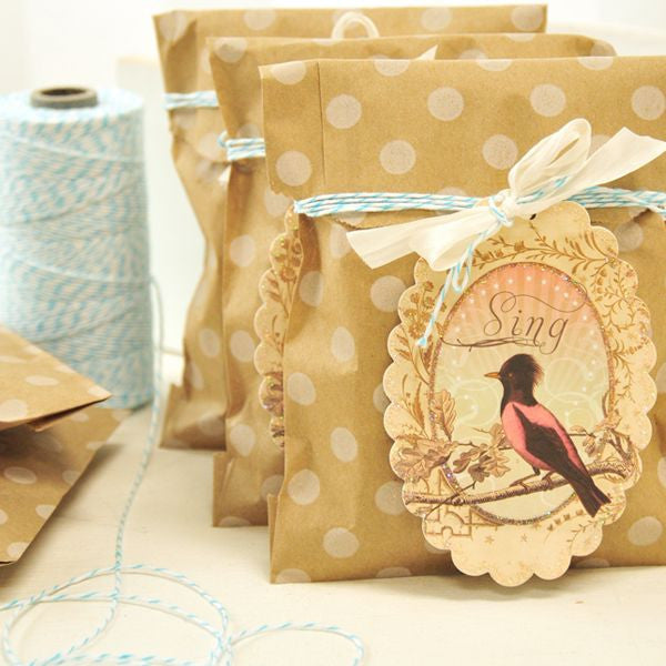 Birds and Blooms Kraft Bags Project
