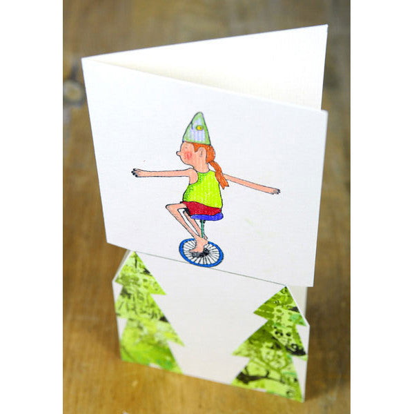 Unicycle Fish Hat Boy Project by Marylinn Kelly