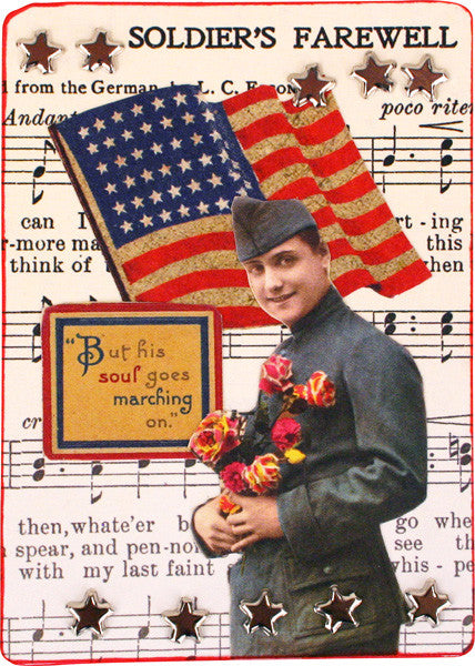 Soldier Tribute ATC Project by Debbie Metti