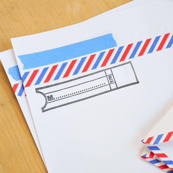 DIY Airmail Stationery with Washi Tape Project