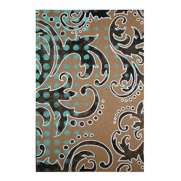 Stencil Kraft Postcards Project by Michelle Ward
