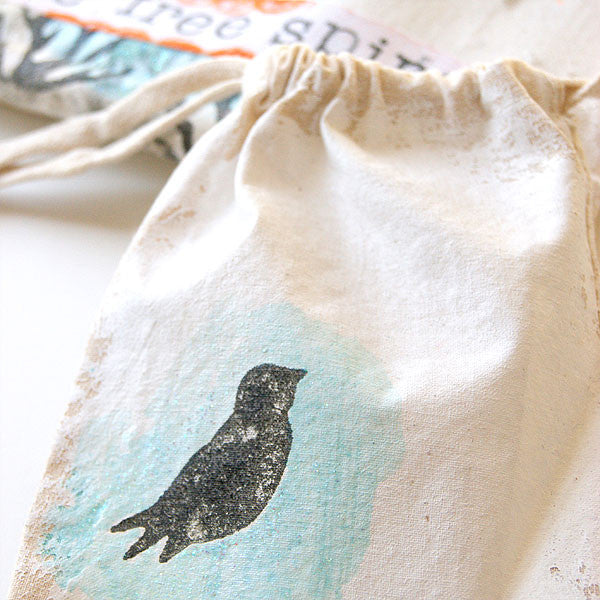 True Free Spirit Girl & Bird Canvas Tote Bags Project by Mindy Lacefield