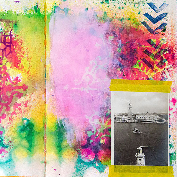 Let Not One Drop Be Wasted ... Experimenting With Dyan Reaveleys Dylusions Journal Project by Christen Olivarez