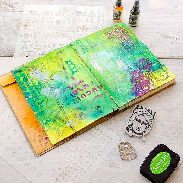 Let Not One Drop Be Wasted ... Experimenting With Dyan Reaveleys Dylusions Journal Project by Christen Olivarez